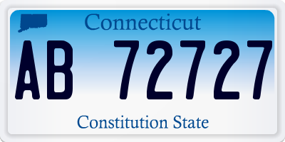 CT license plate AB72727