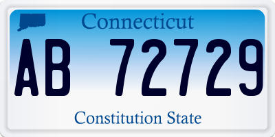 CT license plate AB72729