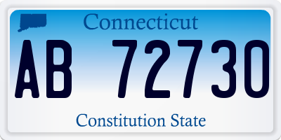 CT license plate AB72730