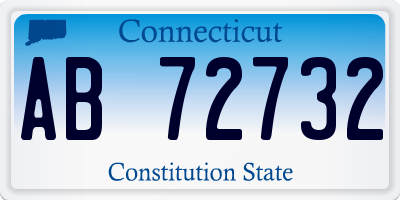 CT license plate AB72732