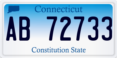 CT license plate AB72733