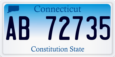 CT license plate AB72735