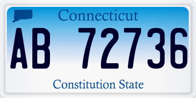 CT license plate AB72736