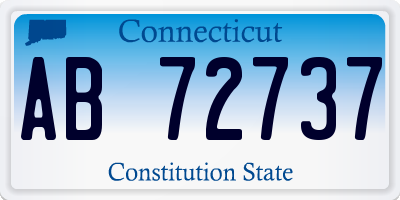 CT license plate AB72737