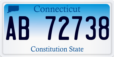 CT license plate AB72738