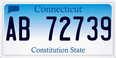 CT license plate AB72739