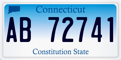 CT license plate AB72741