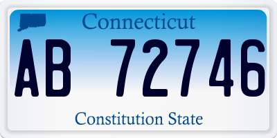 CT license plate AB72746