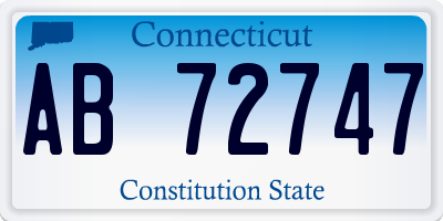 CT license plate AB72747