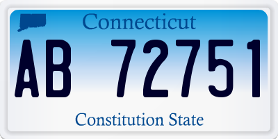 CT license plate AB72751