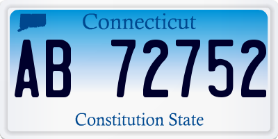 CT license plate AB72752