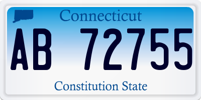 CT license plate AB72755