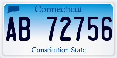 CT license plate AB72756