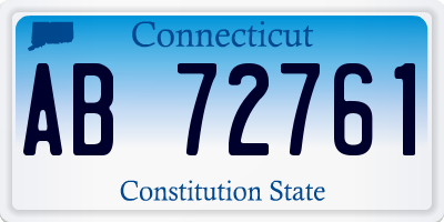 CT license plate AB72761
