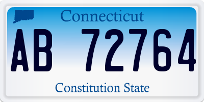 CT license plate AB72764