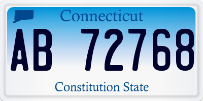 CT license plate AB72768