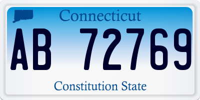 CT license plate AB72769