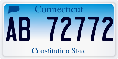 CT license plate AB72772