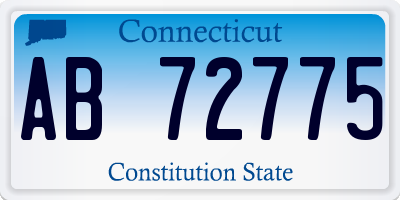 CT license plate AB72775