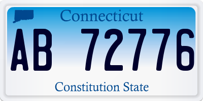 CT license plate AB72776