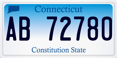 CT license plate AB72780