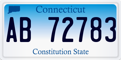 CT license plate AB72783