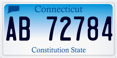 CT license plate AB72784