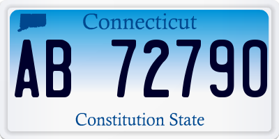 CT license plate AB72790