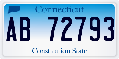 CT license plate AB72793