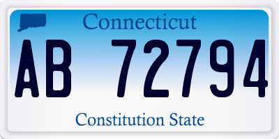 CT license plate AB72794