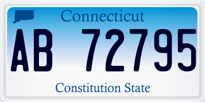 CT license plate AB72795