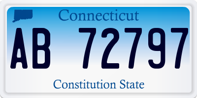 CT license plate AB72797