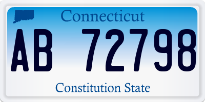 CT license plate AB72798