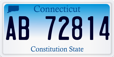 CT license plate AB72814