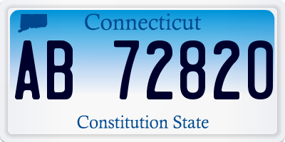 CT license plate AB72820