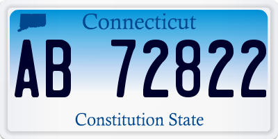 CT license plate AB72822