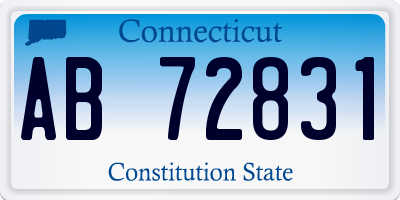 CT license plate AB72831