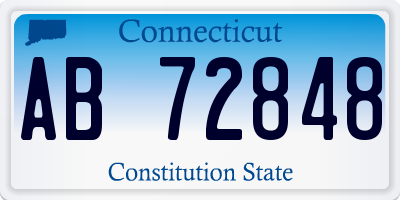 CT license plate AB72848