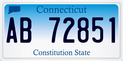 CT license plate AB72851