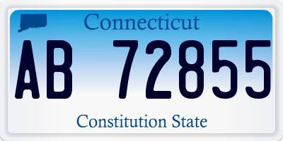 CT license plate AB72855