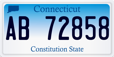 CT license plate AB72858