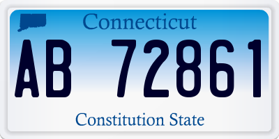 CT license plate AB72861