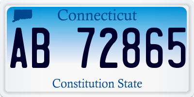 CT license plate AB72865