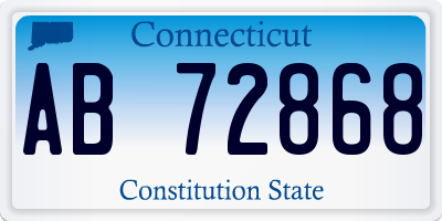 CT license plate AB72868