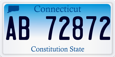 CT license plate AB72872