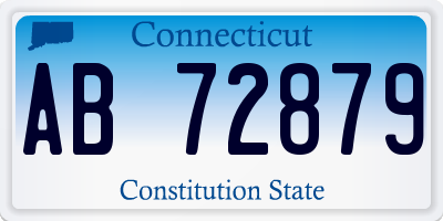CT license plate AB72879