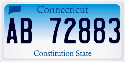 CT license plate AB72883