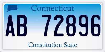 CT license plate AB72896