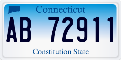 CT license plate AB72911