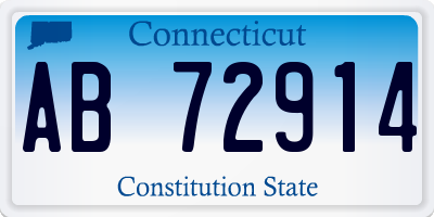 CT license plate AB72914